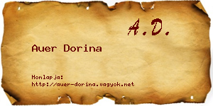 Auer Dorina névjegykártya