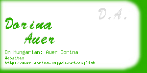 dorina auer business card